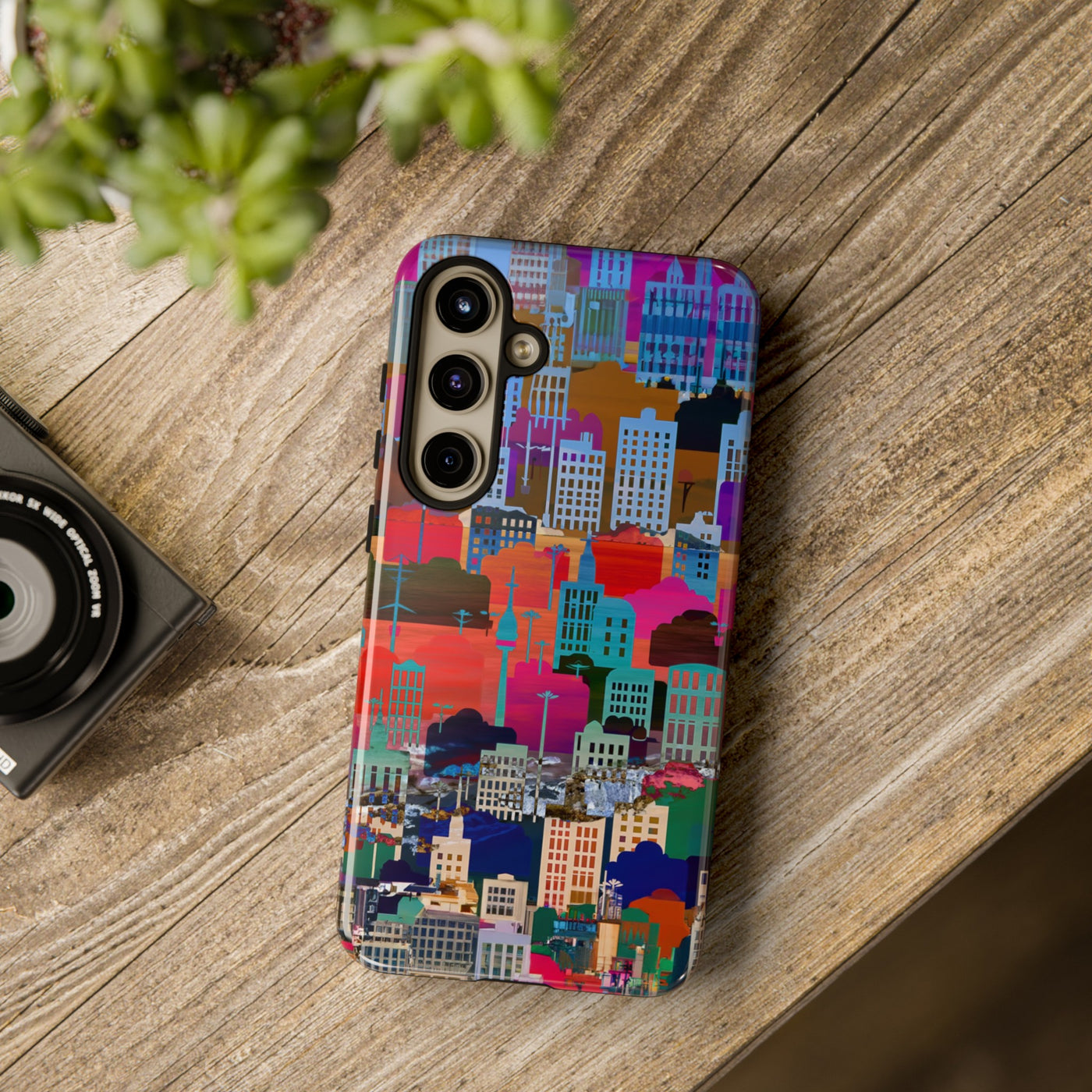 Cute Samsung Case | Cool Iphone Case | Summer City Skyline, Samsung S24, S23, S22, S21, IPhone 15 Case | Iphone 14 Case, Iphone 13 Case