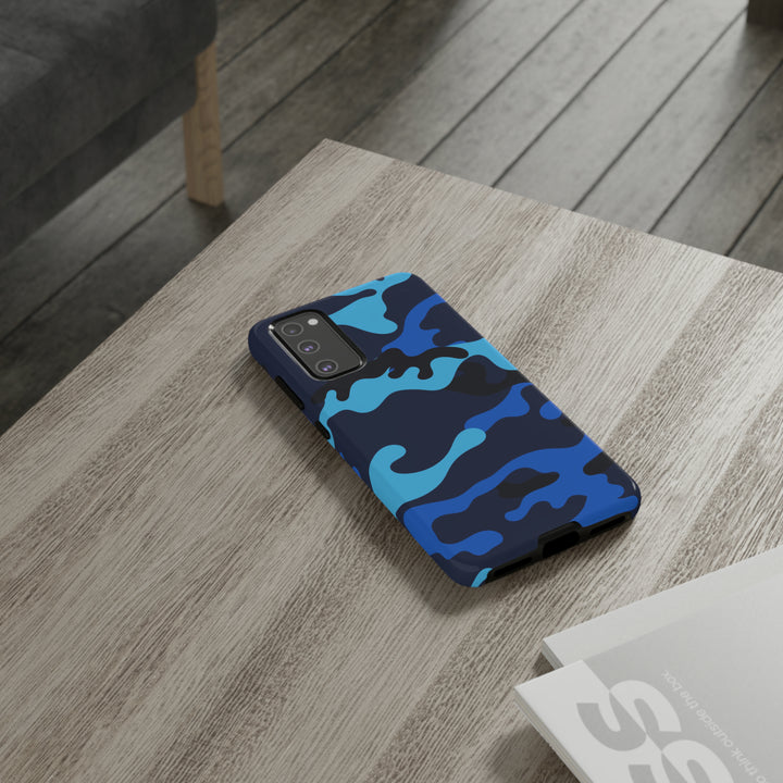 Cute Samsung Phone Case | Aesthetic Samsung Phone Case | Galaxy S23, S22, S21, S20 | Blue Camouflage, Protective Phone Case - Studio40ParkLane