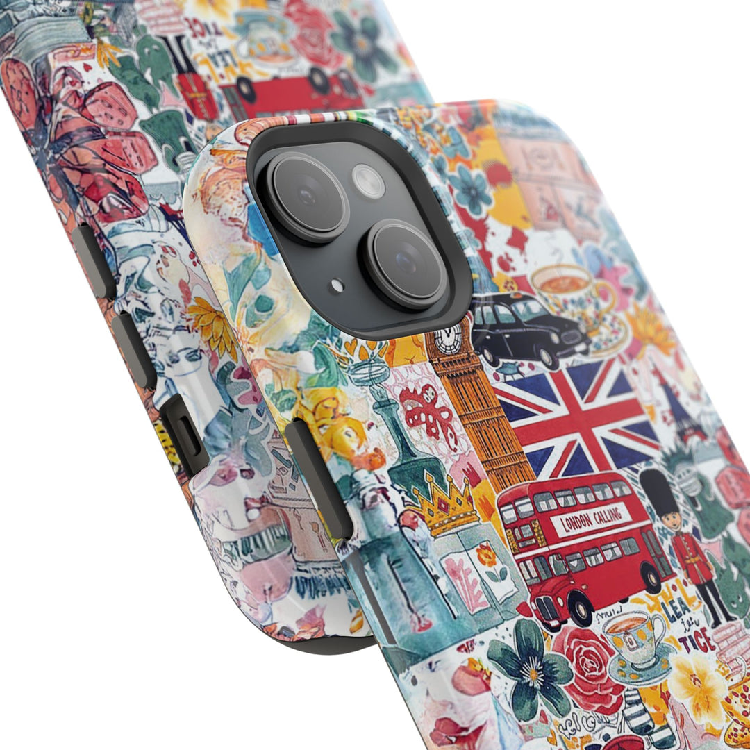 London England Coquette Collage Tough Magsafe Cute Phone Cases for Iphone | iPhone 17 Pro Max Case, Iphone 16, Iphone 15 14 13 12 11 10 9 - Studio40ParkLane