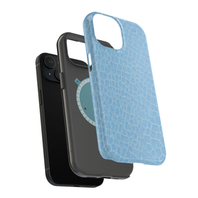 Non Leather Blue Color Pattern Magsafe Cute Phone Case for Iphone Gift for Her, | iPhone 15 Case | iPhone 15 Pro Max Case, Iphone 14, Iphone 14 Pro Max, Iphone 13, Iphone 16