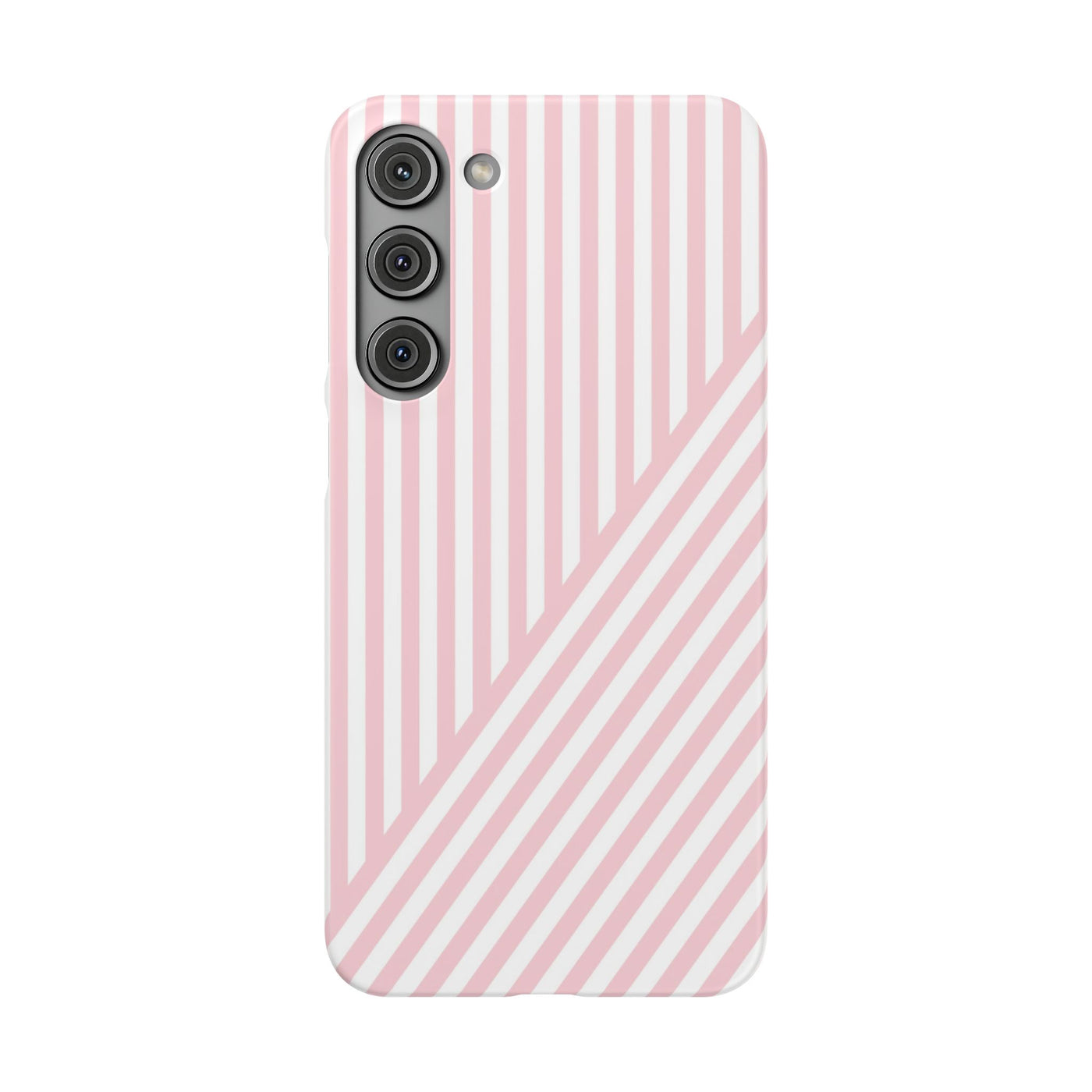 Aesthetic Sweet Pink Stripes Cute Phone Case Sleek Snap - For iPhone 17 Pro Max iPhone 16 Pro iPhone 15 Iphone 14 Plus 13 Pro 12 11 10 Gift