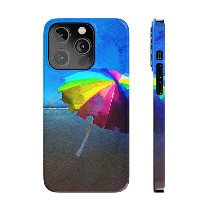 Slim Cute Phone Cases for Iphone - | iPhone 15 Case | iPhone 15 Pro Max Case, Iphone 14 Case, Iphone 14 Pro Max, Iphone 13, Summer Beach Umbrella - Studio40ParkLane