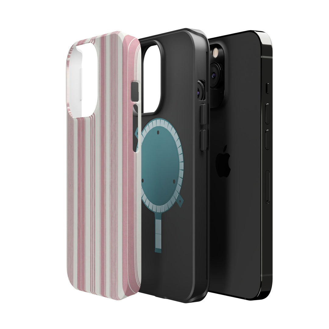 MagSafe Cute Phone Case, Coastal Striped Phone Case for iPhone 17 16 15 14 13 12 Pro Max, Samsung S26 S25 S24 Ultra case - Studio40ParkLane