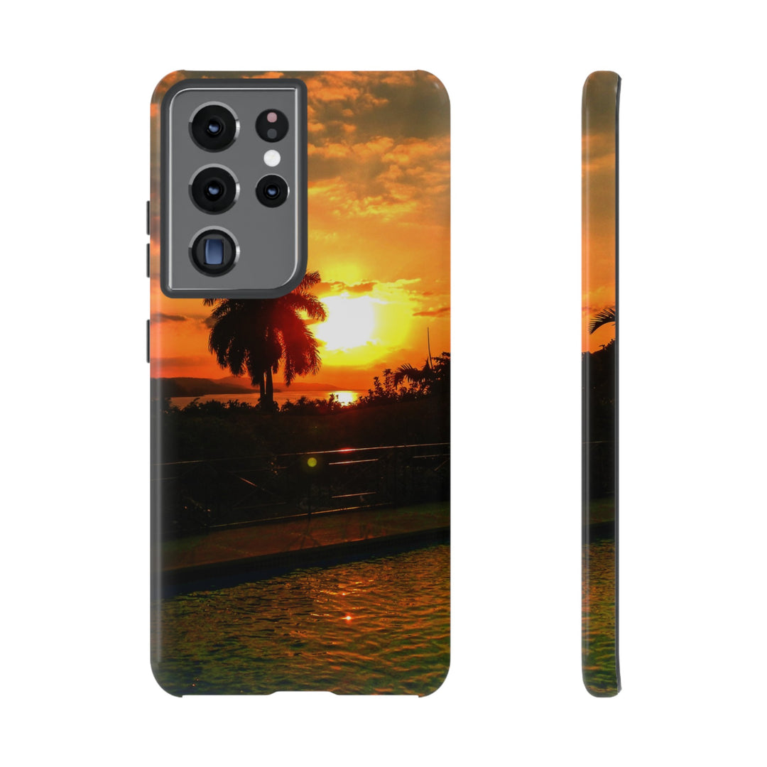 Cute Samsung Case | Cool Iphone Case | Summer Jamaica Pool Sunset, Samsung S24, S23, S22, S21, IPhone 15 Case | Iphone 14 Case, Iphone 13 Case - Studio40ParkLane