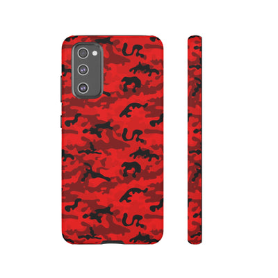 Impact Resistant, Red Camo Camouflage, Cute Phone Cases for Samsung S24, S23, S22, S21, IPhone 15 pro Iphone 14 pro Iphone 13 IPhone 12 Iphone 11