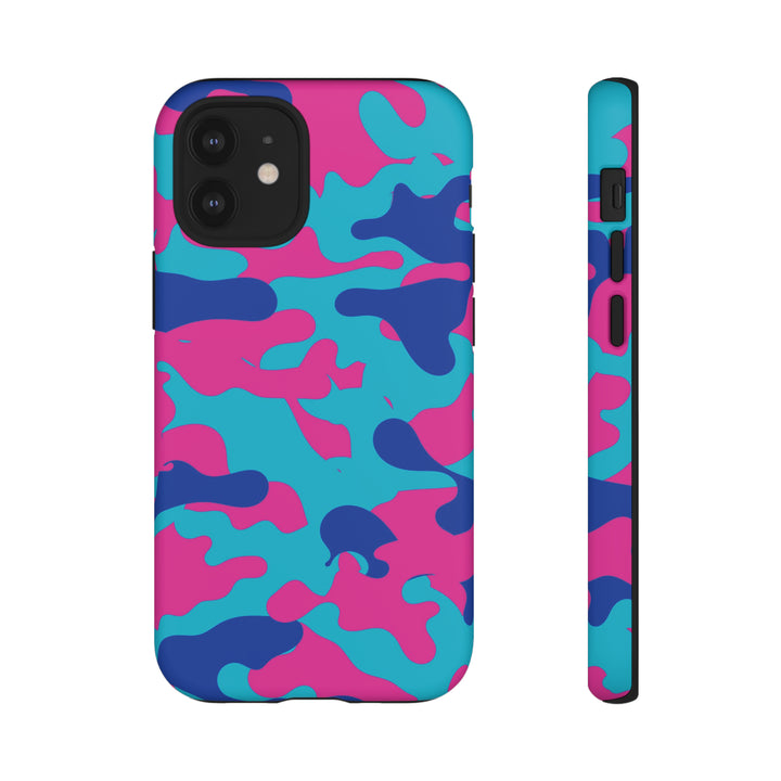Cute IPhone Case | Blue Pink Camouflage, iPhone 15 Case | iPhone 15 Pro Case, Iphone 14 Case, Iphone 14 Pro Max Case, Protective Iphone Case - Studio40ParkLane