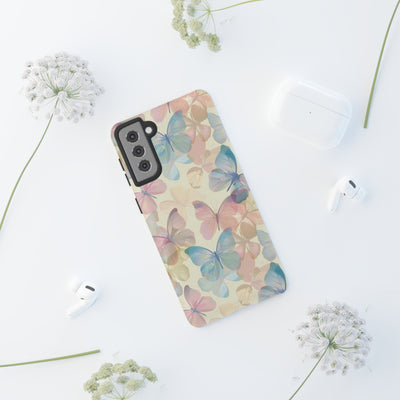 Cute Samsung Case | Cool Iphone Case | Summer Pastel Butterflies, Samsung S24, S23, S22, S21, IPhone 15 Case | Iphone 14 Case, Iphone 13 Case