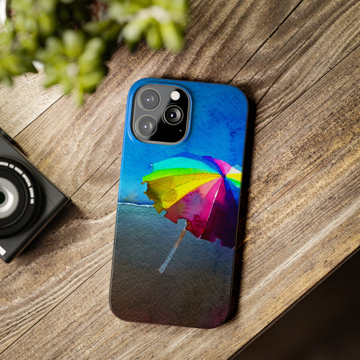 Slim Cute Phone Cases for Iphone - | iPhone 15 Case | iPhone 15 Pro Max Case, Iphone 14 Case, Iphone 14 Pro Max, Iphone 13, Summer Beach Umbrella - Studio40ParkLane