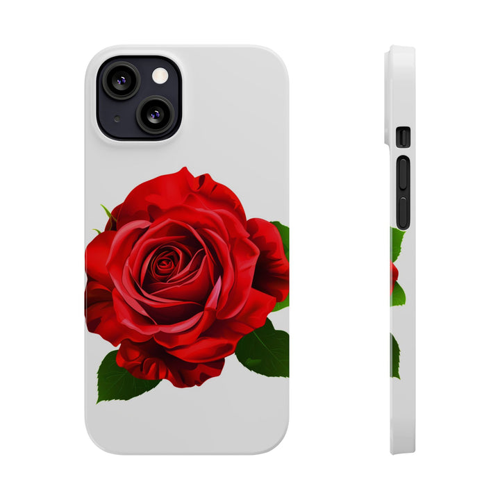 Slim Red Rose Flowers Gift for Her Cute Phone Cases for Iphone 16 Pro Max | iPhone 15 Case | iPhone 15 Pro Max Case, Iphone 14, Iphone 14 Pro Max, Iphone 13 12 11 8 7 - Studio40ParkLane