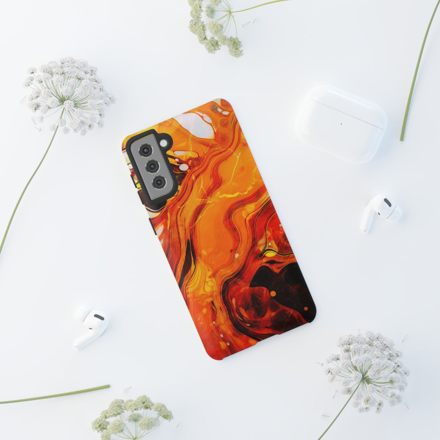 Impact Resistant, Fall Colors Marble, Cute Phone Cases for Samsung S24, S23, S22, S21, IPhone 15 pro Iphone 14 pro Iphone 13 IPhone 12 Iphone 11