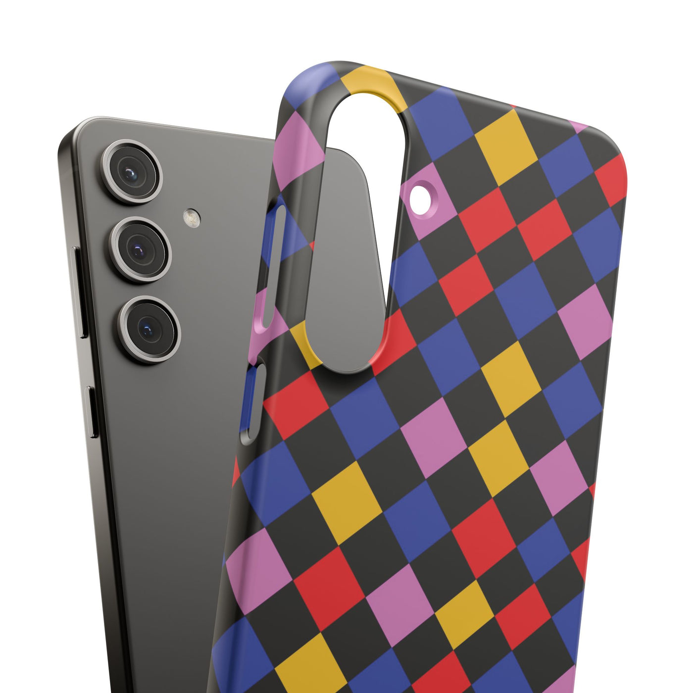 Colorful Checkerboard Cute Phone Case - Sleek Snap - for iPhone 16 15 14 13 12 11 Max Pro Plus Samsung Galaxy S24 S23 S22 S21 S20 Plus Ultra - Studio40ParkLane