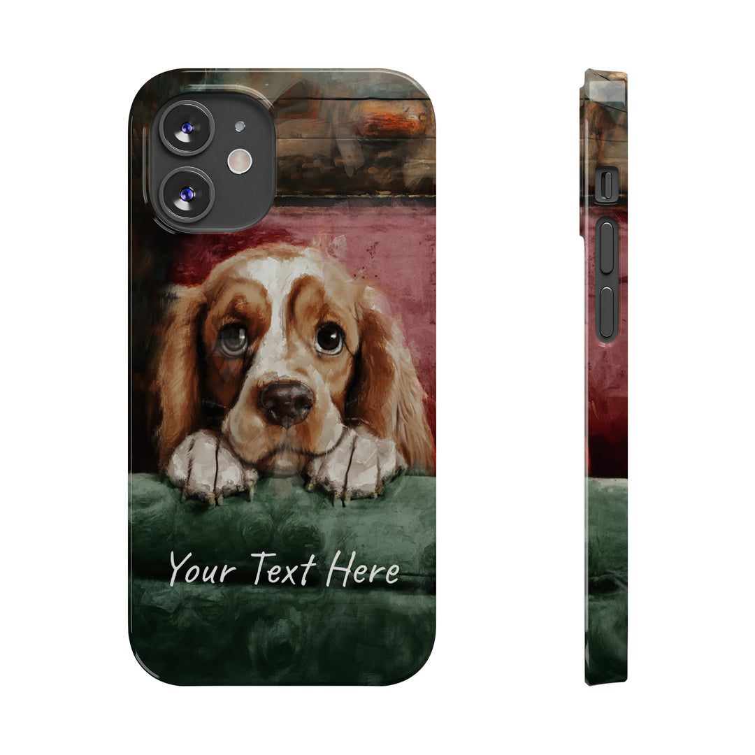 Slim Personalized Cute iPhone Cases - | iPhone 15 Case | iPhone 15 Pro Max Case, Iphone 14 Case, Iphone 14 Pro Max, Iphone 13, Cocker Spaniel Dog - Studio40ParkLane