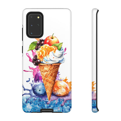 Impact Resistant, Summer Ice Cream Cone, Cute Phone Cases for Samsung S24, S23, S22, S21, IPhone 15 pro Iphone 14 pro Iphone 13 IPhone 12 Iphone 11