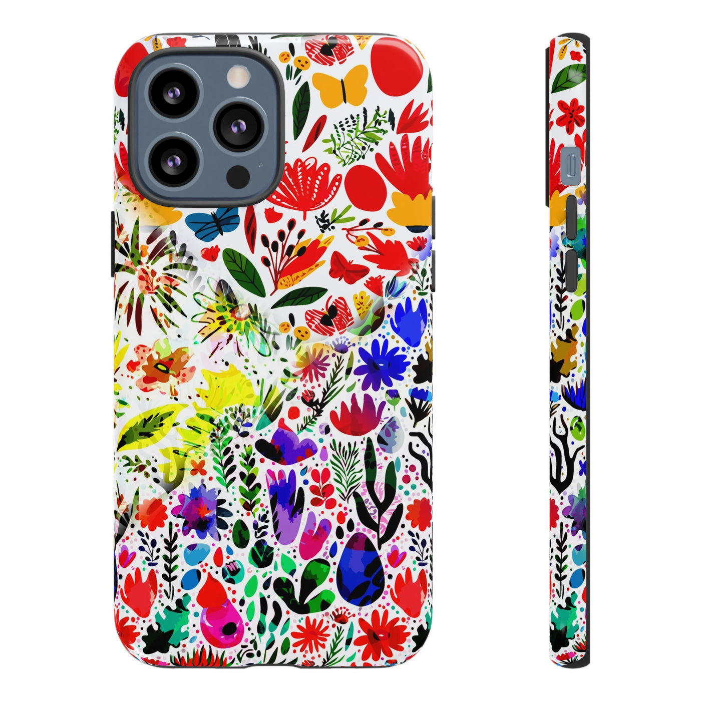 Impact Resistant, Colored Flowers, Cute Phone Cases for Samsung S24, S23, S22, S21, IPhone 15 pro Iphone 14 pro Iphone 13 IPhone 12 Iphone 11