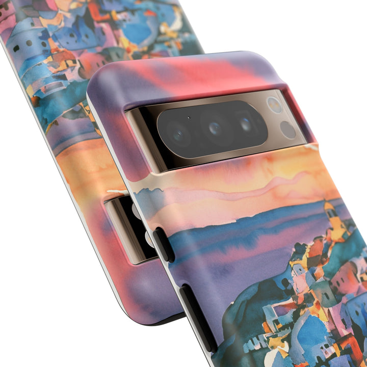 Impact Resistant, Greek Sunset, Cute Phone Cases for Samsung S24, S23, S22, S21, IPhone 15 pro Iphone 14 pro Iphone 13 IPhone 12 Iphone 11 - Studio40ParkLane
