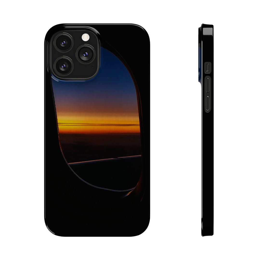 Slim Cute Phone Cases for Iphone - | iPhone 15 Case | iPhone 15 Pro Max Case, Iphone 14 Case, Iphone 14 Pro Max, Iphone 13, Airplane Window Sunset - Studio40ParkLane