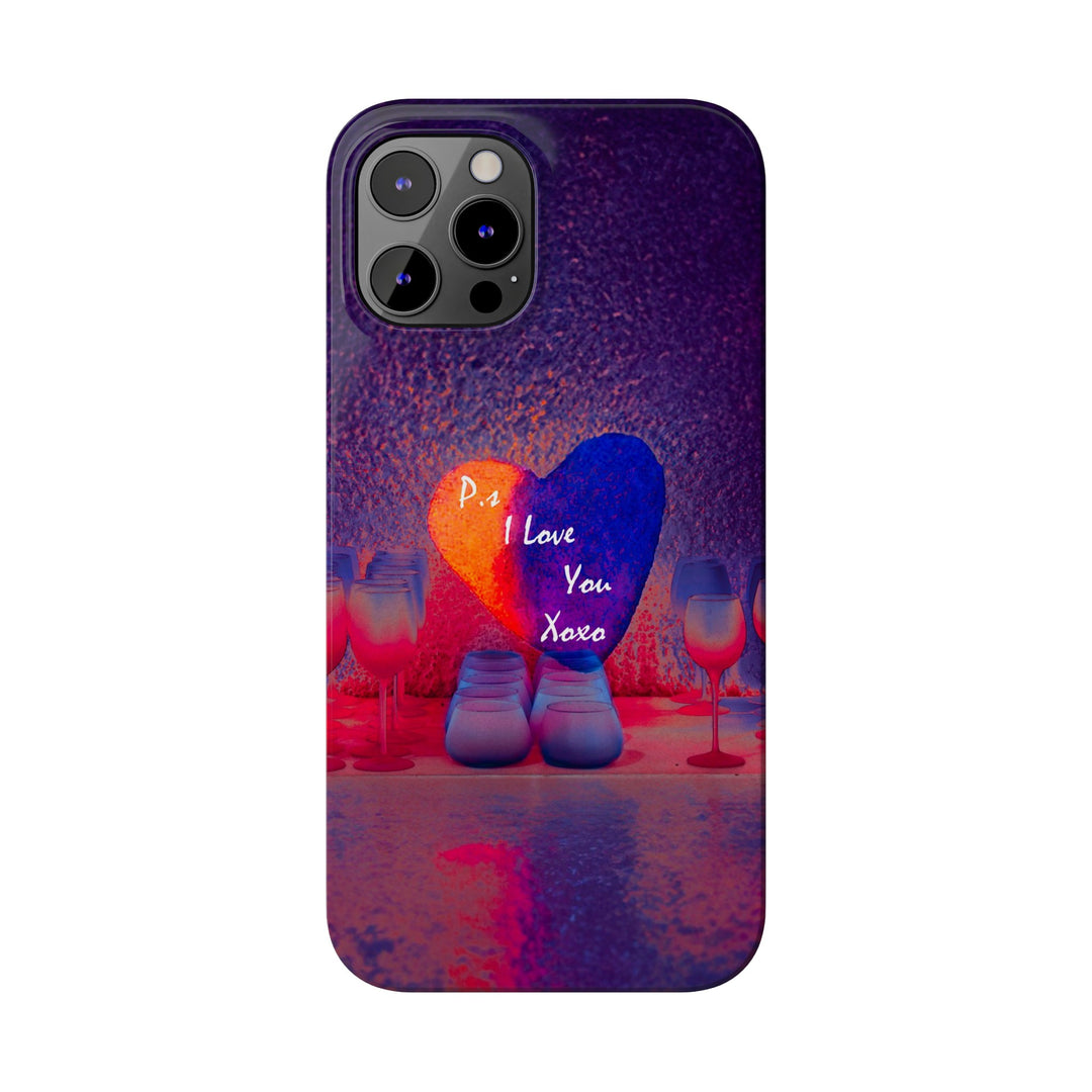 Slim Cute Phone Cases for Iphone - | iPhone 15 Case | iPhone 15 Pro Max Case, Iphone 14 Case, Iphone 14 Pro Max, Iphone 13, PS I Love You Heart - Studio40ParkLane