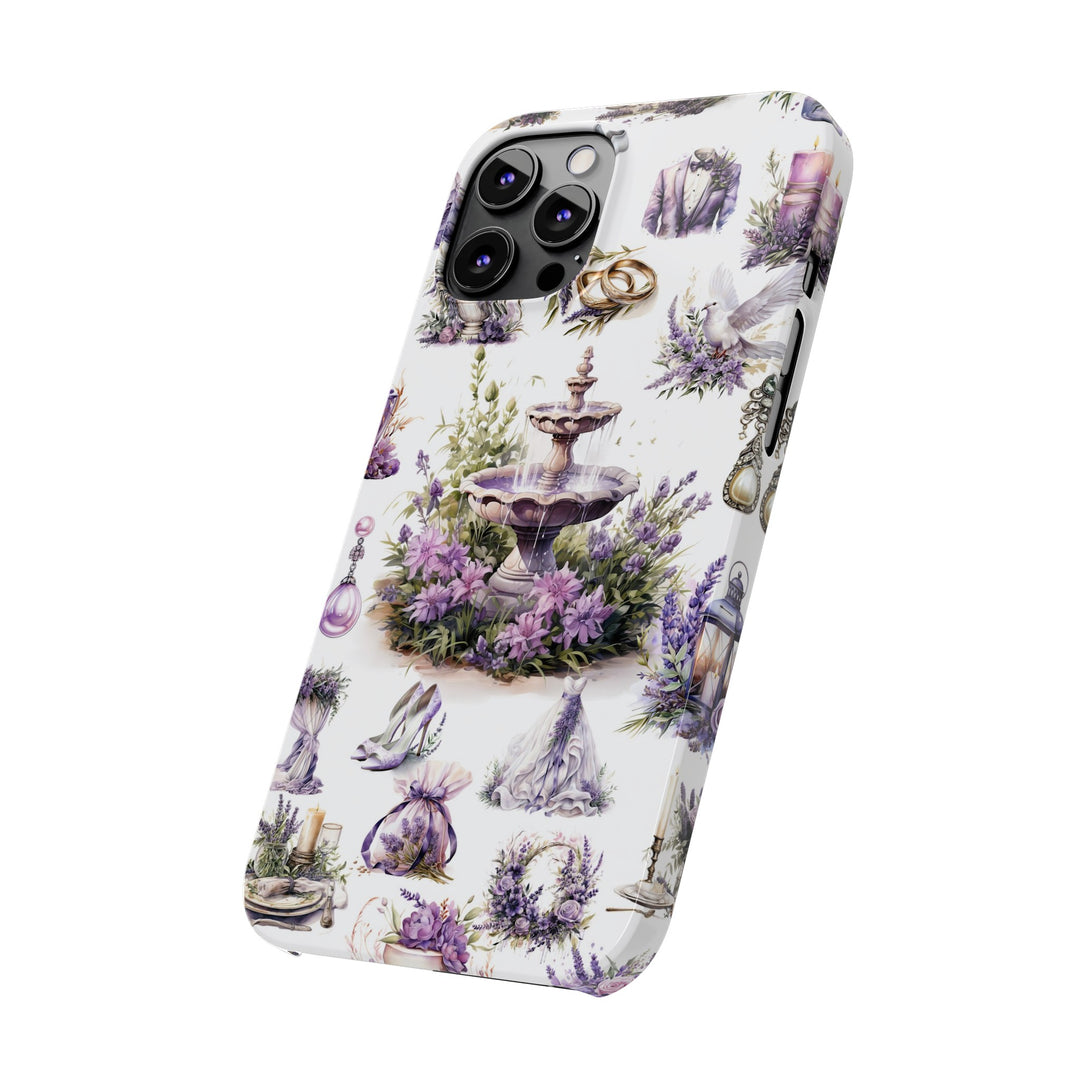 Slim Cute Phone Cases for Iphone | iPhone 15 Case | iPhone 15 Pro Max Case, Iphone 14, Iphone 14 Pro Max, Iphone 13, Lavender Wedding Theme - Studio40ParkLane