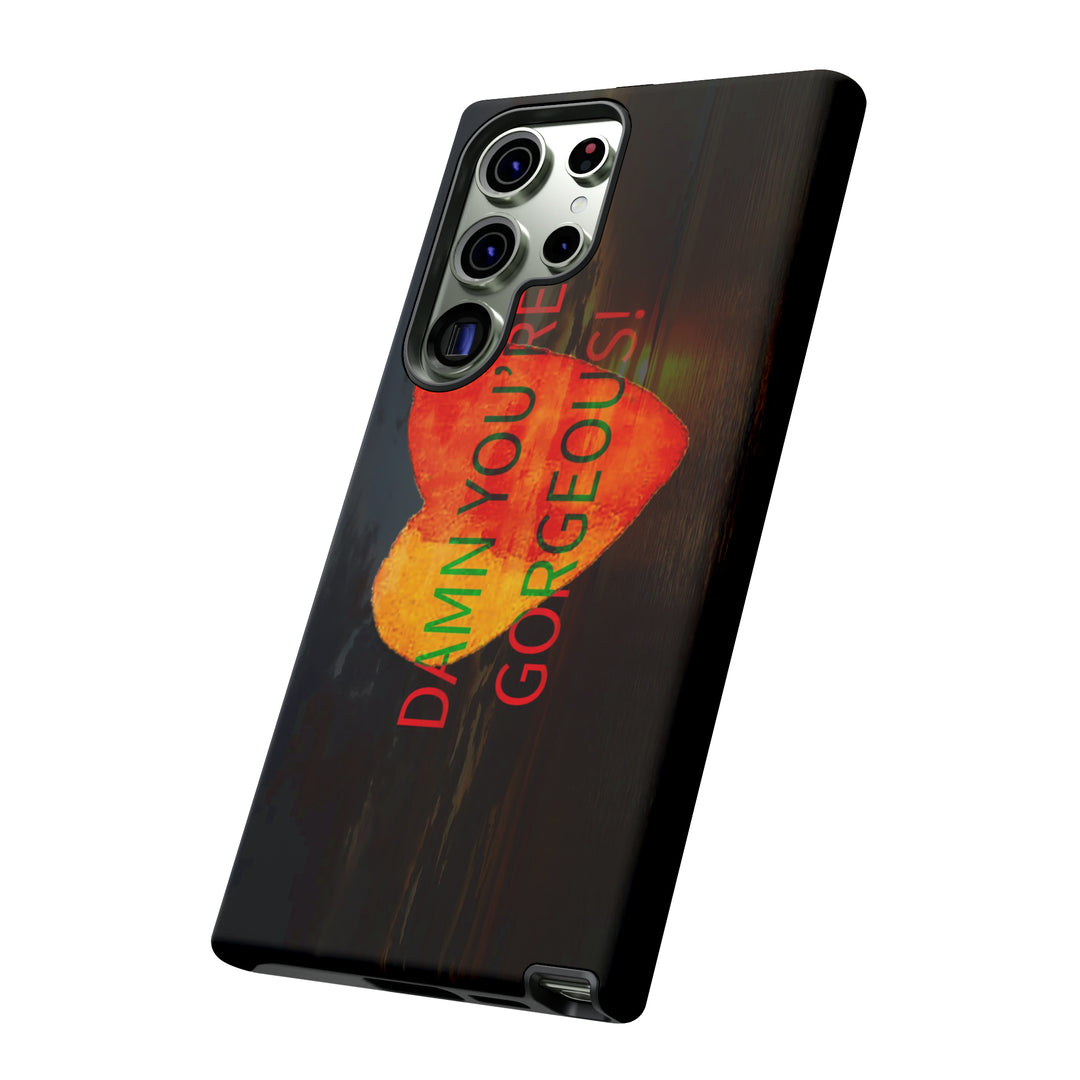 Cute Samsung Phone Case | Aesthetic Samsung Phone Case | Sunset Heart | Galaxy S23, S22, S21, S20 | Luxury Double Layer | Cool - Studio40ParkLane