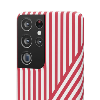 Aesthetic Winterberry Red Stripes Cute Phone Case Sleek Snap - For iPhone 17 Pro Max iPhone 16 Pro iPhone 15 Iphone 14 Plus 13 Pro 12 11 10 Gift - Studio40ParkLane