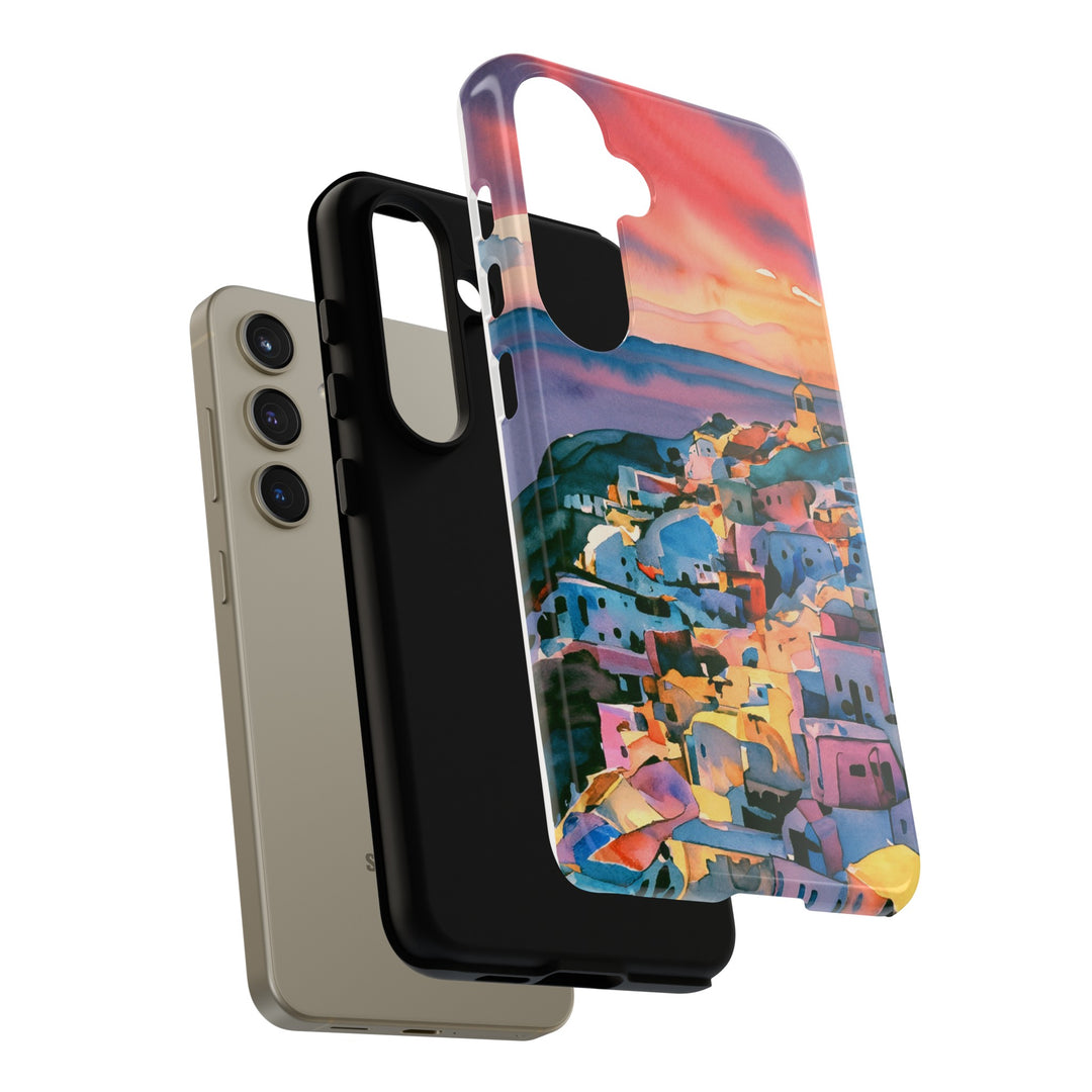 Impact Resistant, Greek Sunset, Cute Phone Cases for Samsung S24, S23, S22, S21, IPhone 15 pro Iphone 14 pro Iphone 13 IPhone 12 Iphone 11 - Studio40ParkLane