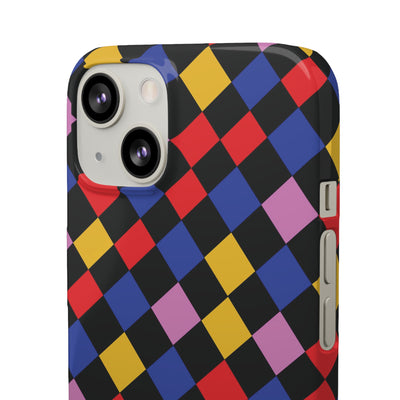 Colorful Checkerboard Cute Phone Case - Sleek Snap - for iPhone 16 15 14 13 12 11 Max Pro Plus Samsung Galaxy S24 S23 S22 S21 S20 Plus Ultra - Studio40ParkLane
