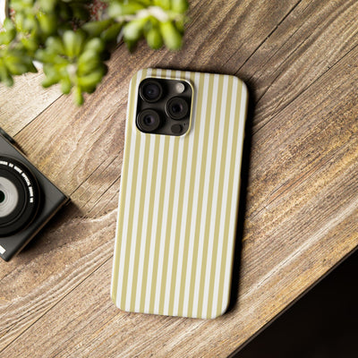 Slim Soft Yellow Striped Cute Phone Case for Iphone 16 - | iPhone 15 Pro Max Case | iPhone 14 Case Iphone 13 12 11 10 9 8 7 XS Gift for Her - Studio40ParkLane