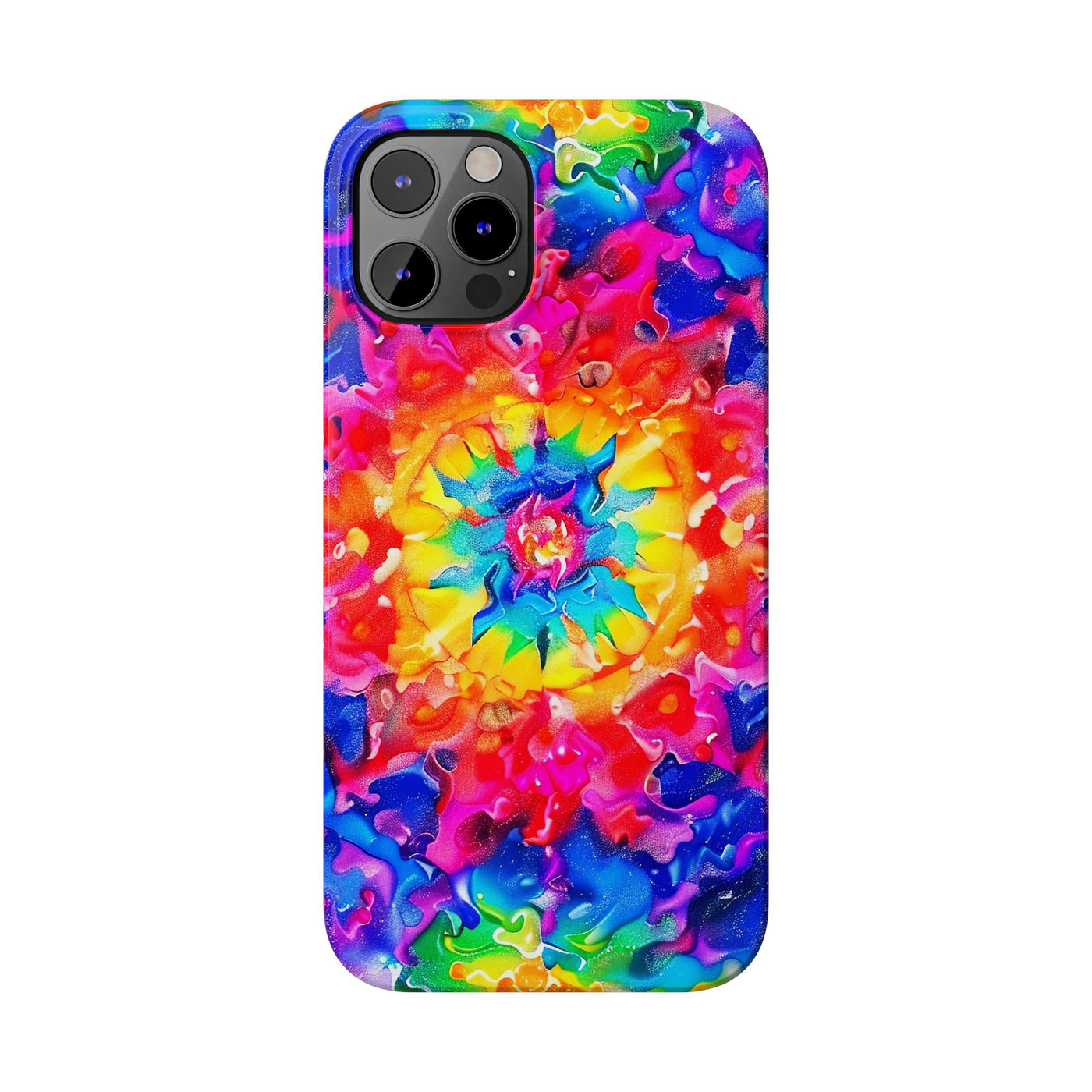 Slim Tie Dye Faux Glitter Gift for Her Cute Phone Cases for Iphone 16 Pro Max | iPhone 15 Case | iPhone 15 Pro Max Case, Iphone 14, Iphone 14 Pro Max, Iphone 13 12 11 8 7