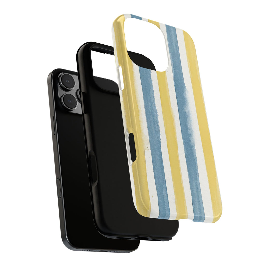 Tough Cute Yellow Stripes Phone Case, for IPhone 17 Pro Max | Iphone 17 Air, Iphone 16, IPhone 15, 14 13 12, Samsung Galaxy S26, S25, S24, S23 - Studio40ParkLane
