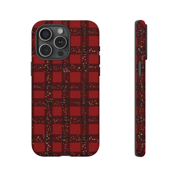 Cute IPhone Case | iPhone 15 Case | iPhone 15 Pro Max Case, Iphone 14 Case, Iphone 14 Pro Max Case IPhone Case for Art Lovers, Red Festive Plaid - Studio40ParkLane