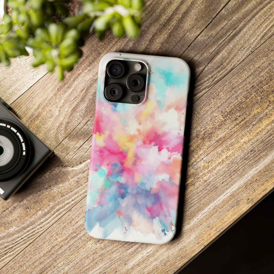 Slim Paint Splash Pink Gift for Her Cute Phone Cases for Iphone 16 Pro Max | iPhone 15 Case | iPhone 15 Pro Max Case, Iphone 14, Iphone 14 Pro Max, Iphone 13 12 11 8 7 - Studio40ParkLane