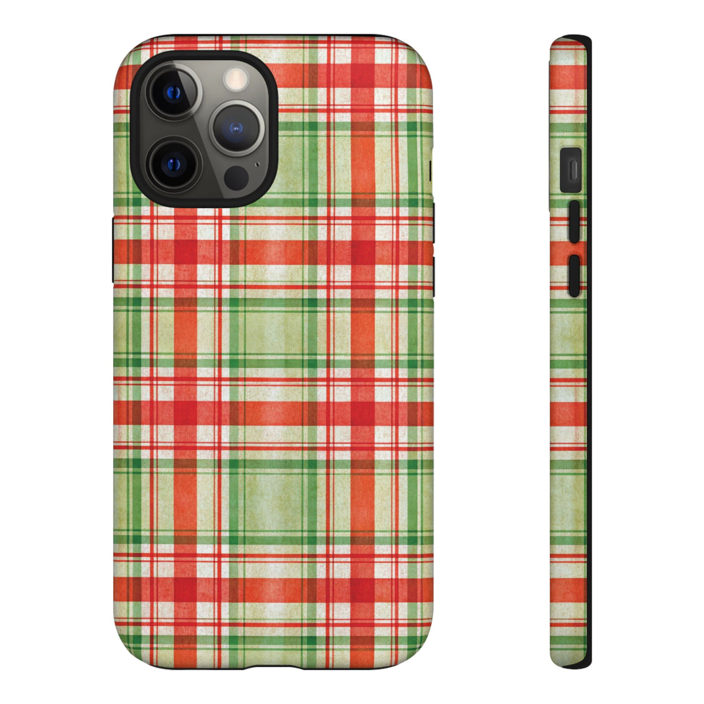 Aesthetic Tough Red Green Checkered Premium Phone Case - For iPhone 17 Pro Max iPhone 16 Pro iPhone 15 Iphone 14 Plus 13 Pro 12 11 10 XR XS - Studio40ParkLane