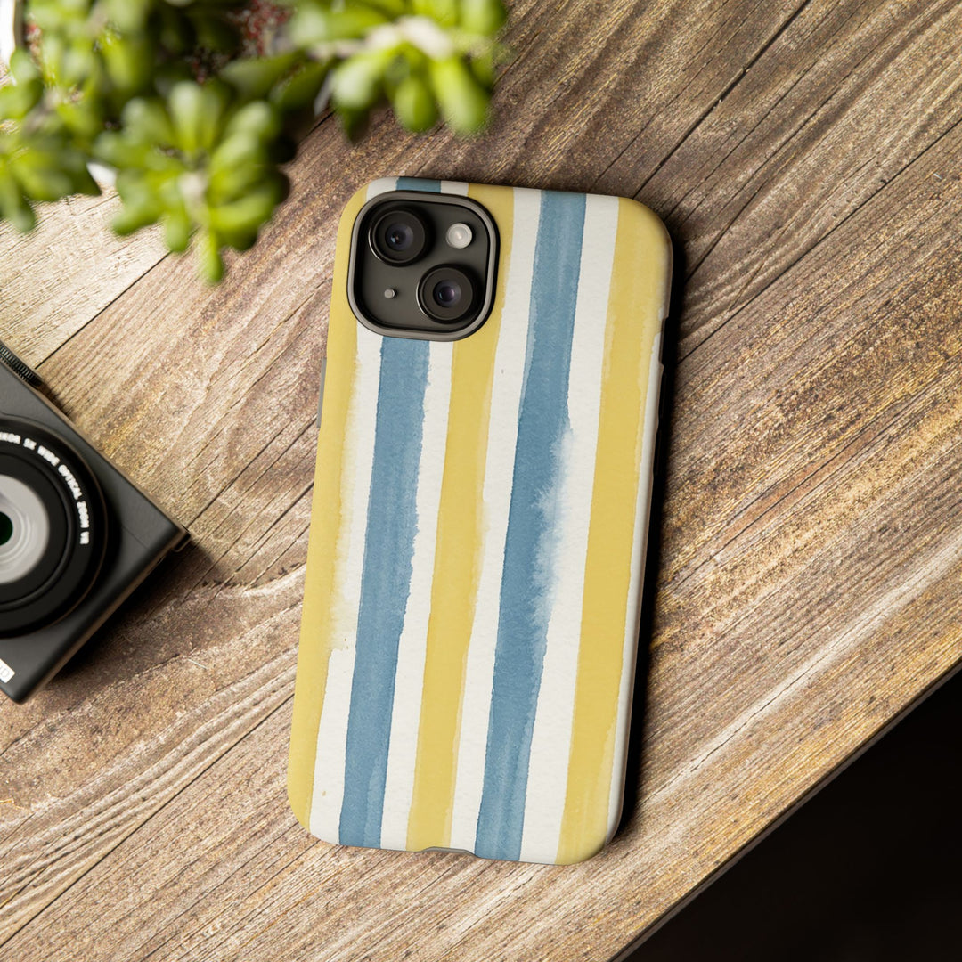 Tough Cute Yellow Stripes Phone Case, for IPhone 17 Pro Max | Iphone 17 Air, Iphone 16, IPhone 15, 14 13 12, Samsung Galaxy S26, S25, S24, S23 - Studio40ParkLane
