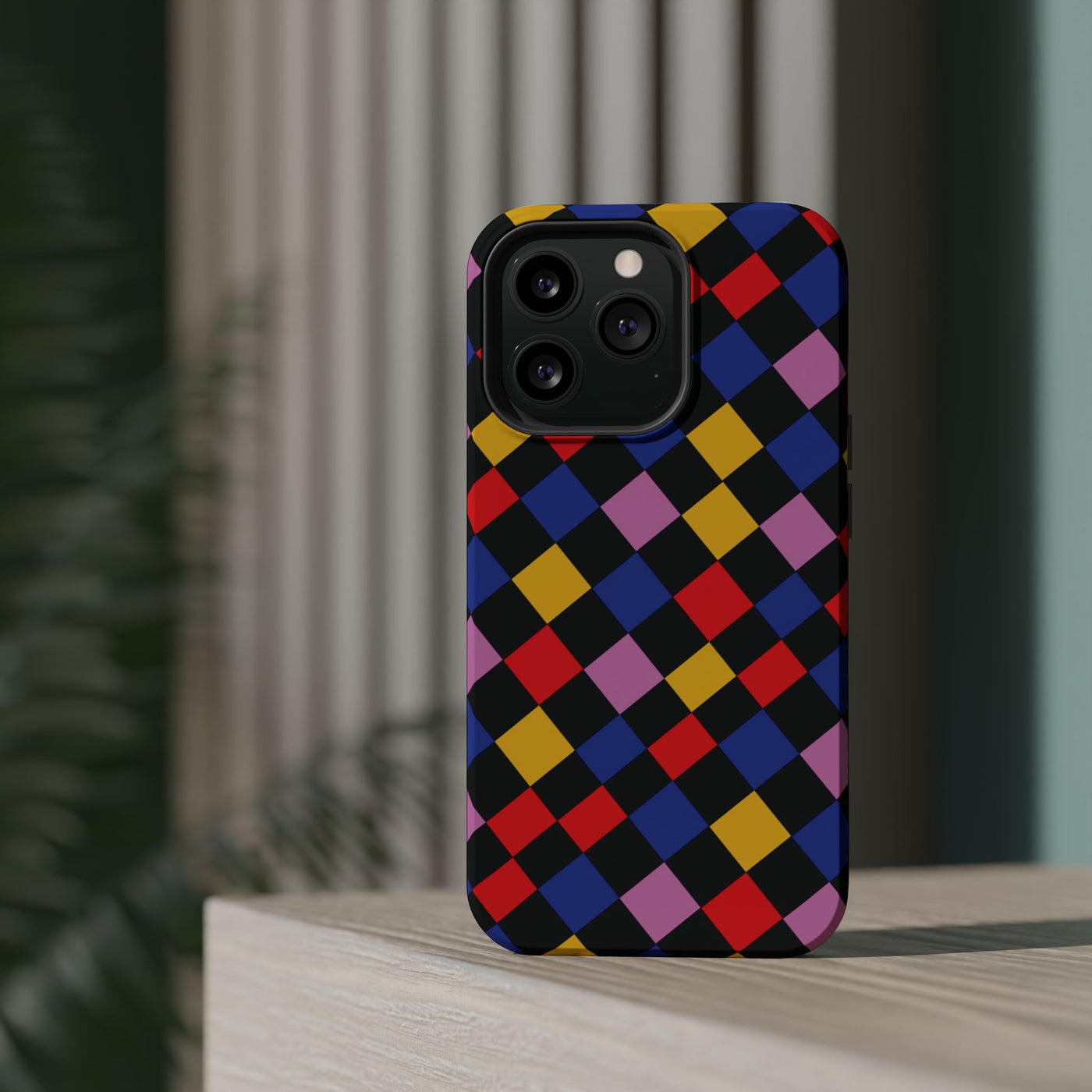 Aesthetic Colorful Checkerboard Tough Magsafe Phone Case - For iPhone 17 Pro Max iPhone 16 Pro iPhone 15 Iphone 14 Plus 13 Pro 12 11 Gift - Studio40ParkLane