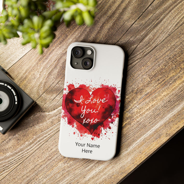 Slim Custom Personalized Valentine Love Gift for Her Cute Phone Cases for Iphone 16 Pro Max | iPhone 15 Case | iPhone 15 Pro Max Case, Iphone 14, 13, 12, 11, 10, 8, 7 - Studio40ParkLane
