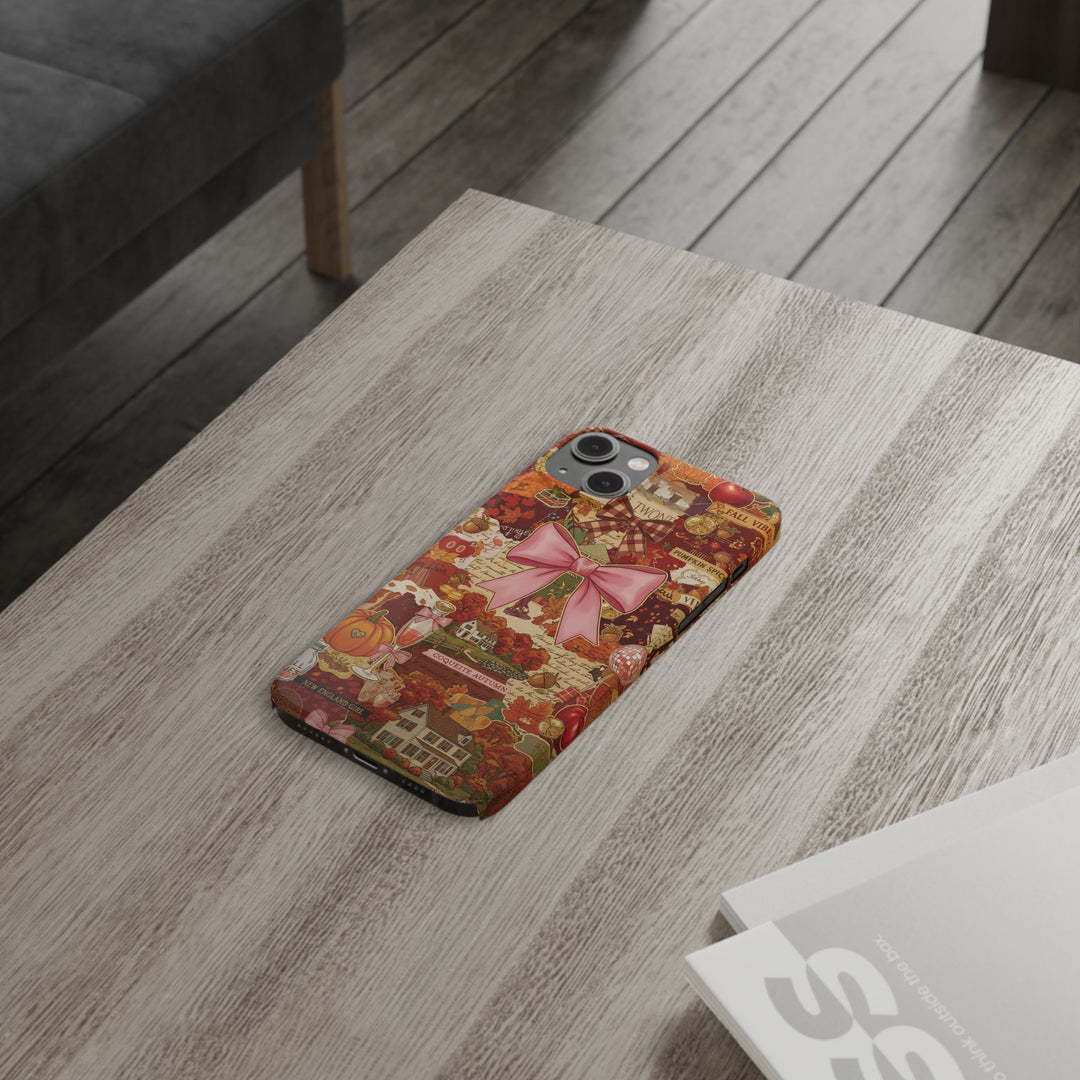 New England fall Coquette Collage Cute Phone Case for Iphone 16 - | iPhone 15 Pro Max Case | iPhone 14 Case Iphone 13 12 11 10 9 8 7 X XS - Studio40ParkLane