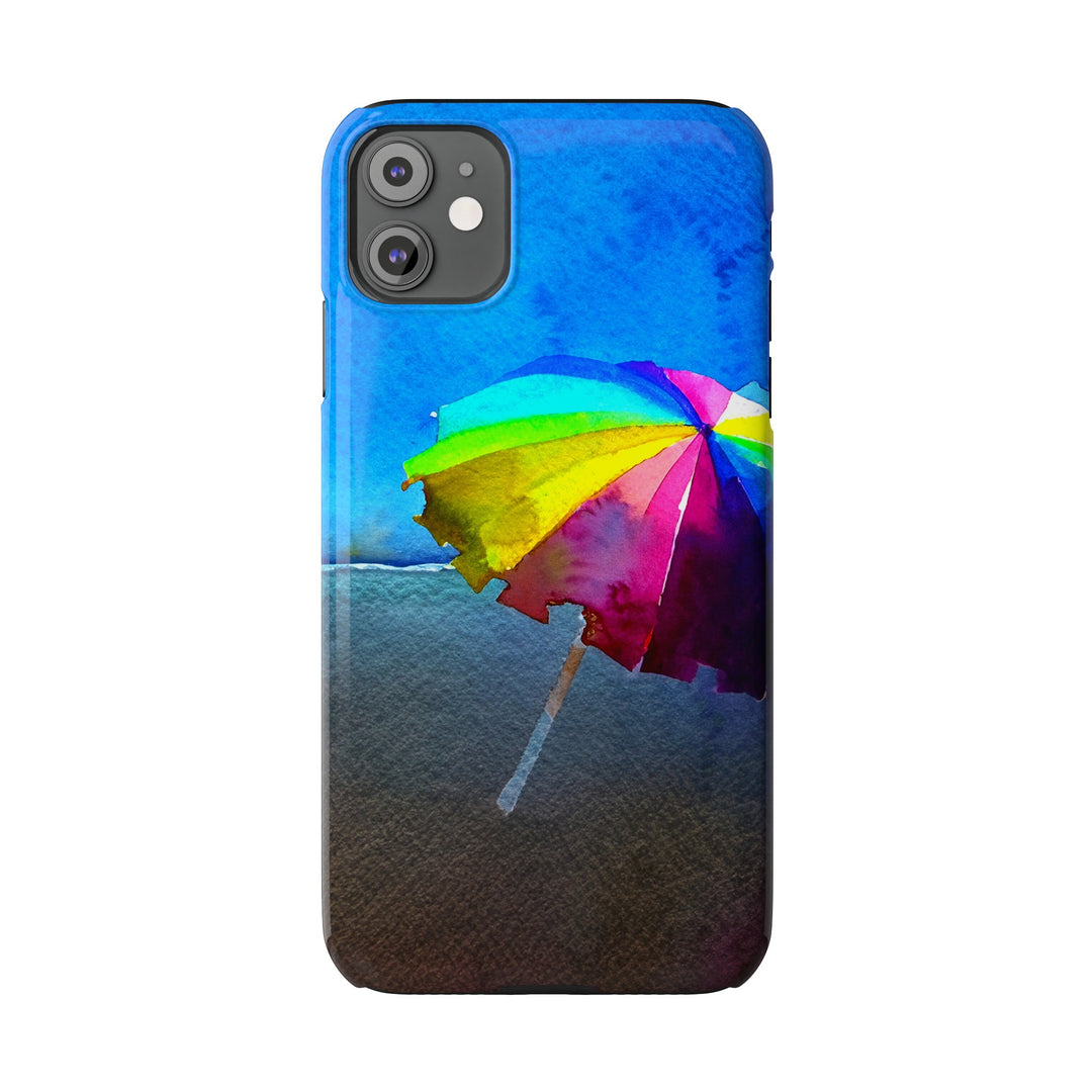 Slim Cute Phone Cases for Iphone - | iPhone 15 Case | iPhone 15 Pro Max Case, Iphone 14 Case, Iphone 14 Pro Max, Iphone 13, Summer Beach Umbrella - Studio40ParkLane