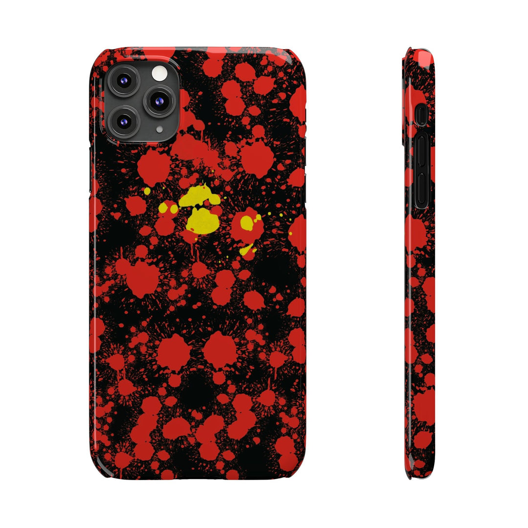 Slim Cute Phone Cases for Iphone - | iPhone 15 Case | iPhone 15 Pro Max Case, Iphone 14 Case, Iphone 14 Pro Max, Iphone 13, Red Yellow Paint Splash - Studio40ParkLane