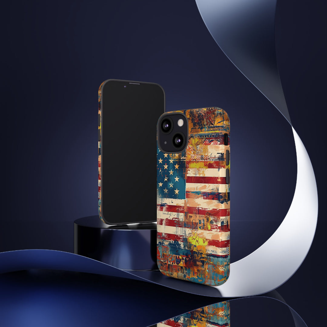 Impact Resistant, American Flag, Cute Phone Cases for Samsung S24, S23, S22, S21, IPhone 15 pro Iphone 14 pro Iphone 13 IPhone 12 Iphone 11 - Studio40ParkLane