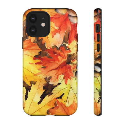 Impact Resistant, Fall Leaves, Cute Phone Cases for Samsung S24, S23, S22, S21, IPhone 15 pro Iphone 14 pro Iphone 13 IPhone 12 Iphone 11