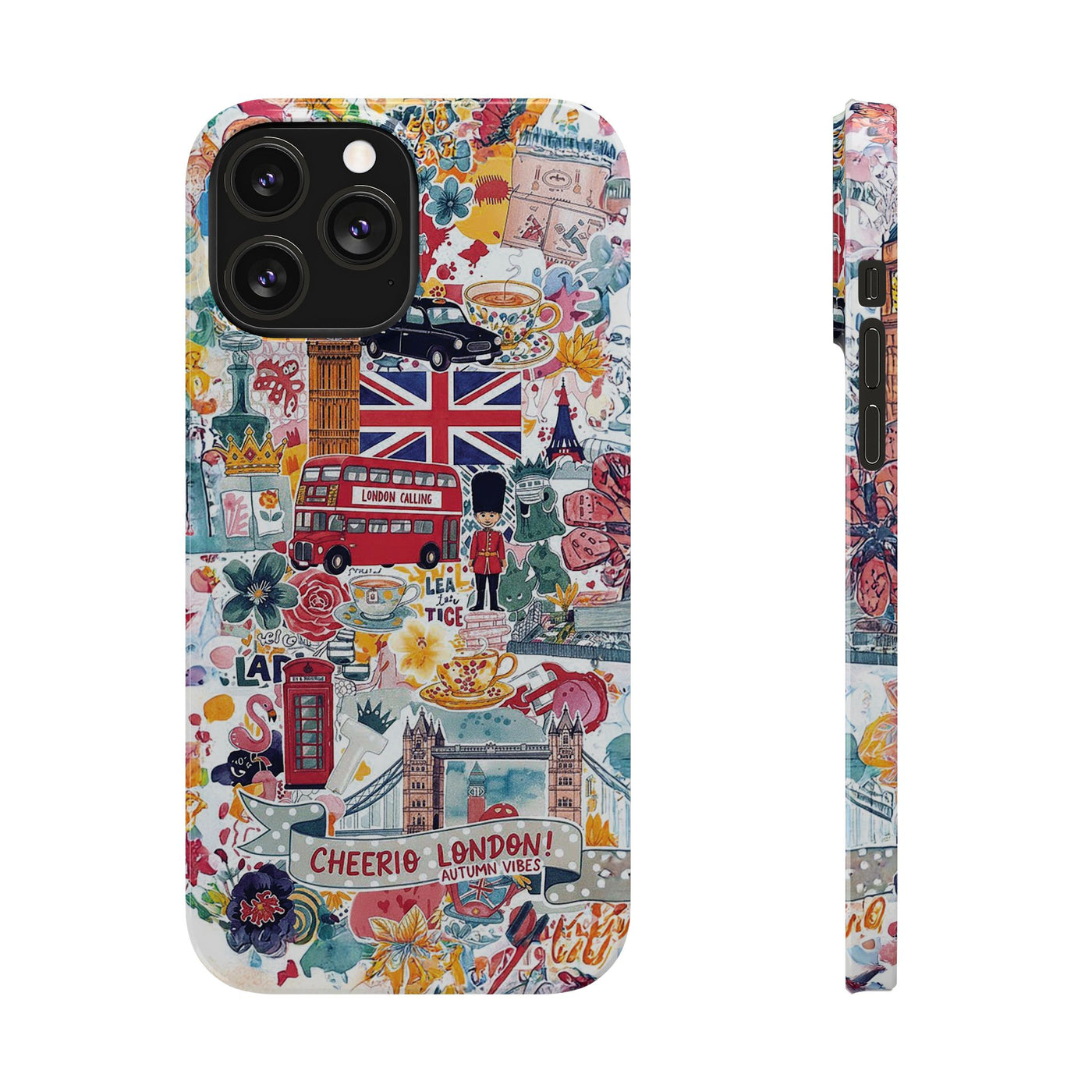 Slim London England Coquette Collage Cute Phone Case for Iphone 17 - | iPhone 16 Pro Max Case | iPhone 15 Case Iphone 14 13 12 11 10 9 8 7 - Studio40ParkLane