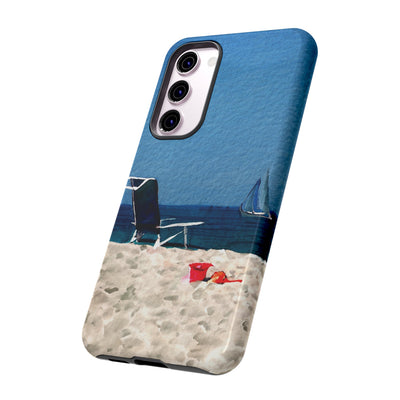 Cute Samsung Case | Cool Iphone Case | Summer Blue Beach Chair, Samsung S24, S23, S22, S21, IPhone 15 Case | Iphone 14 Case, Iphone 13 Case