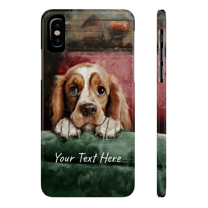 Slim Personalized Cute iPhone Cases - | iPhone 15 Case | iPhone 15 Pro Max Case, Iphone 14 Case, Iphone 14 Pro Max, Iphone 13, Cocker Spaniel Dog - Studio40ParkLane