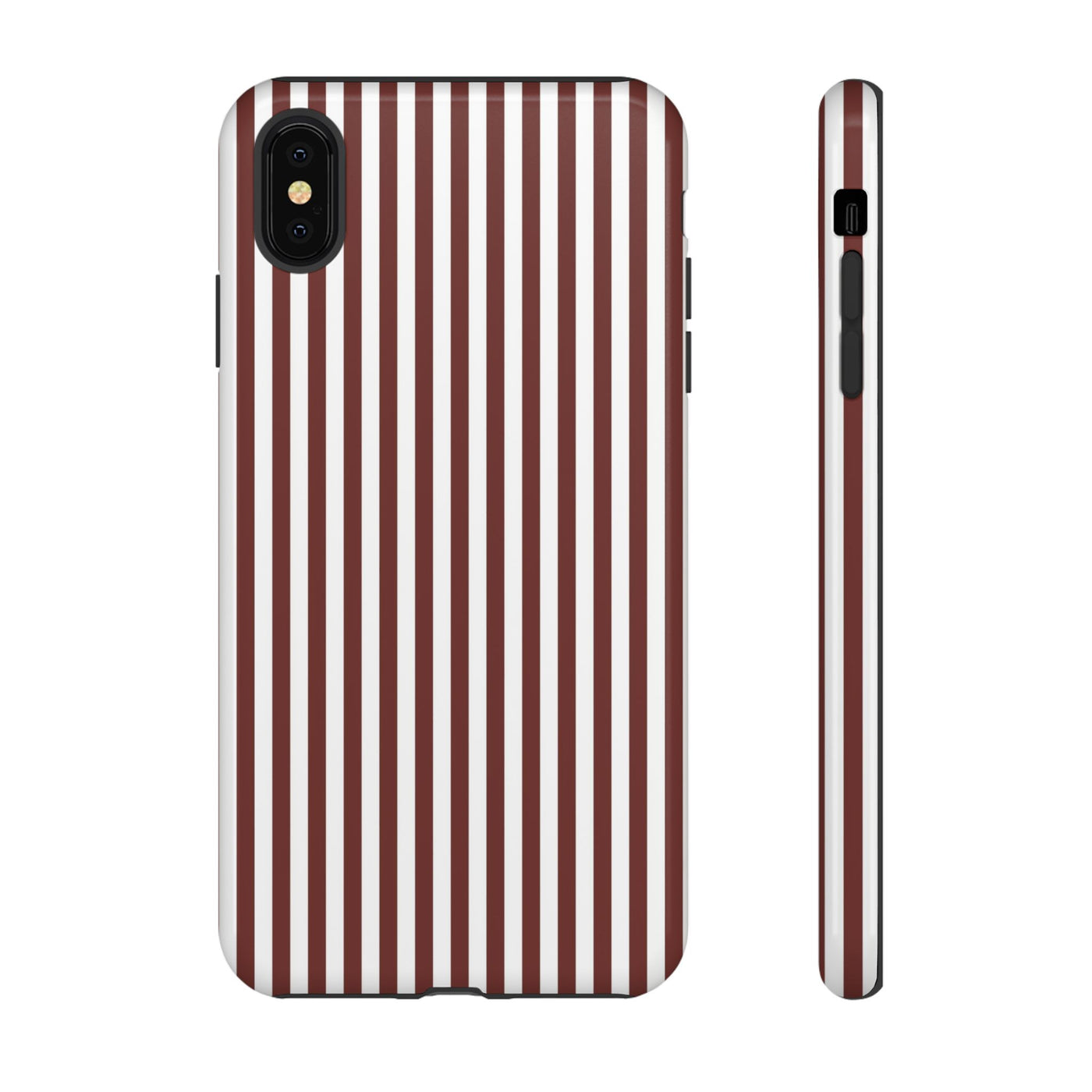 Tough Premium Chocolate Stripes Phone Case Gift for Her - For Apple iPhone 16 Pro Max 16e iPhone 15 Pro iPhone Iphone 14 Plus 13 Pro 12 SE XR - Studio40ParkLane