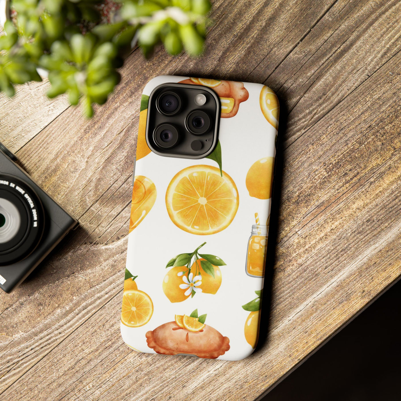 Impact Resistant, Lemon Fruit Pie, Cute Phone Cases for Samsung S24, S23, S22, S21, IPhone 15 pro Iphone 14 pro Iphone 13 IPhone 12 Iphone 11