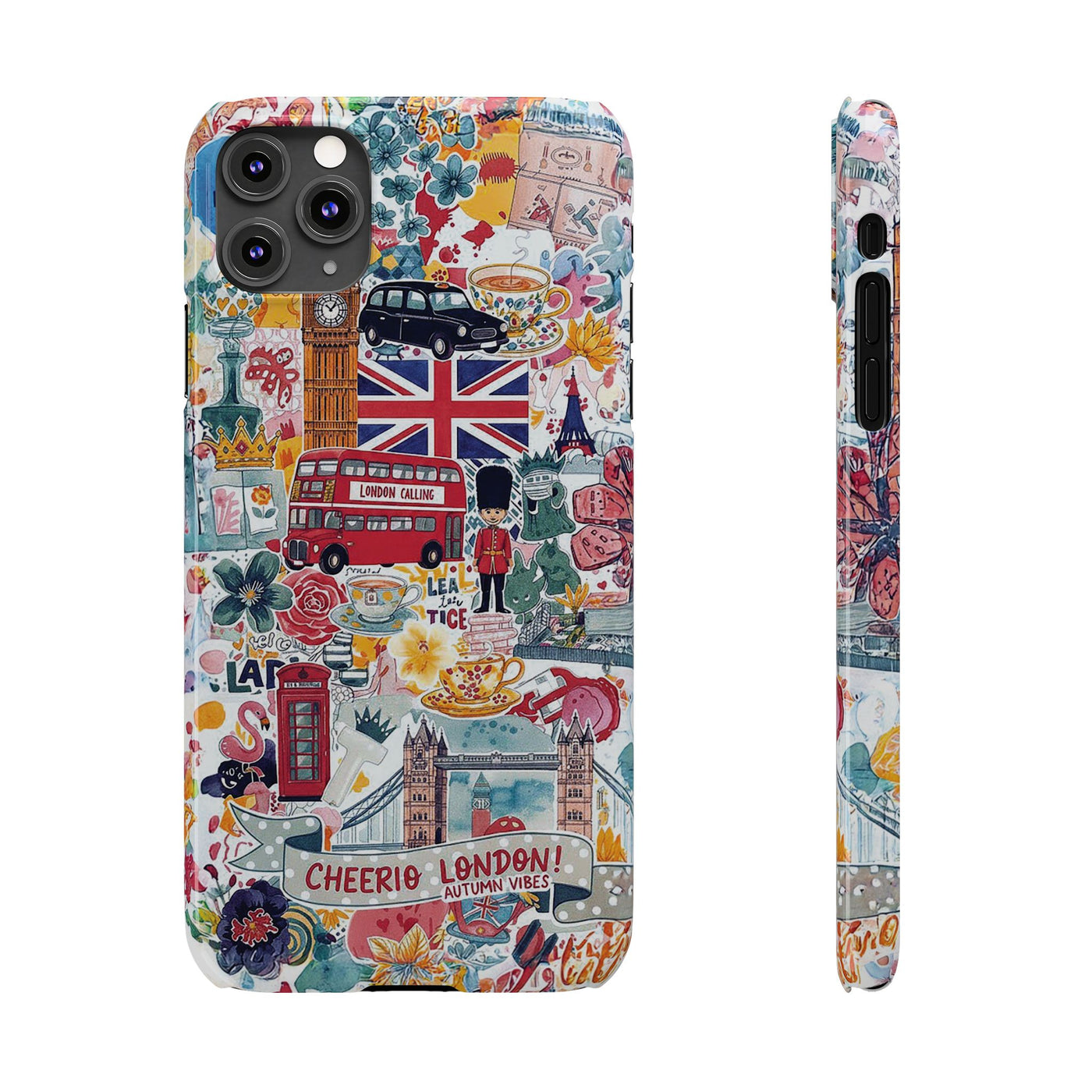 Slim London England Coquette Collage Cute Phone Case for Iphone 17 - | iPhone 16 Pro Max Case | iPhone 15 Case Iphone 14 13 12 11 10 9 8 7 - Studio40ParkLane