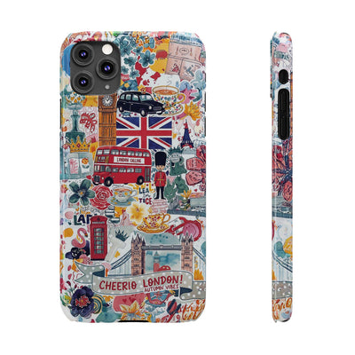 Slim London England Coquette Collage Cute Phone Case for Iphone 17 - | iPhone 16 Pro Max Case | iPhone 15 Case Iphone 14 13 12 11 10 9 8 7 - Studio40ParkLane