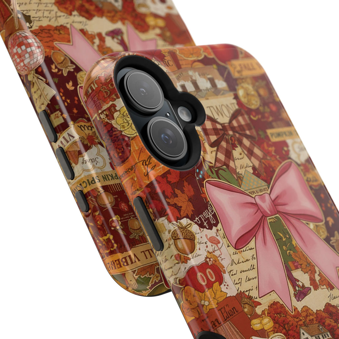 New England Fall Coquette Collage Tough Magsafe Cute Phone Cases for Iphone | iPhone 15 Pro Max Case, Iphone 14, Iphone 14 13 12 11 10 9 8 7 - Studio40ParkLane