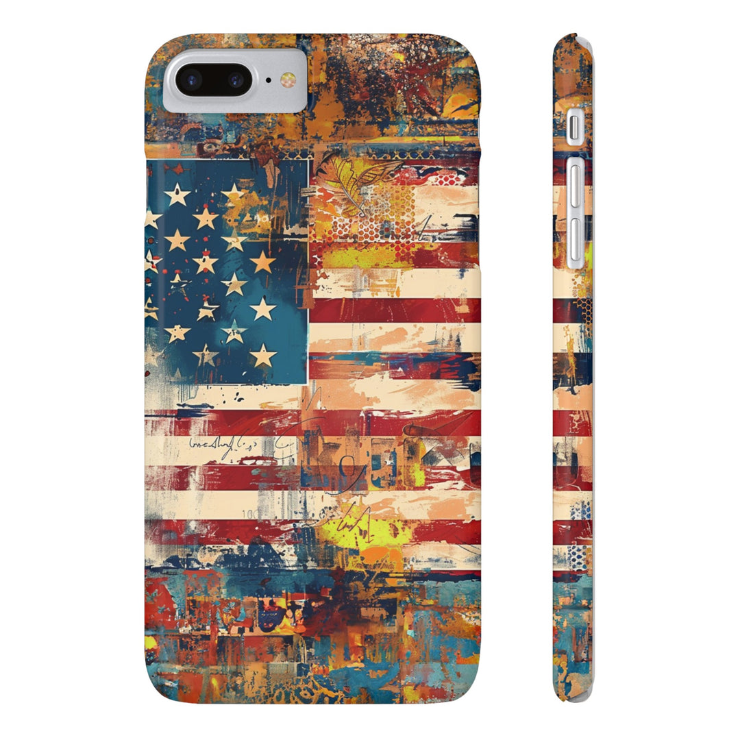 Slim Cute Phone Cases for Iphone | iPhone 15 Case | iPhone 15 Pro Max Case, Iphone 14, Iphone 14 Pro Max, Iphone 13, US Flag Abstract - Studio40ParkLane