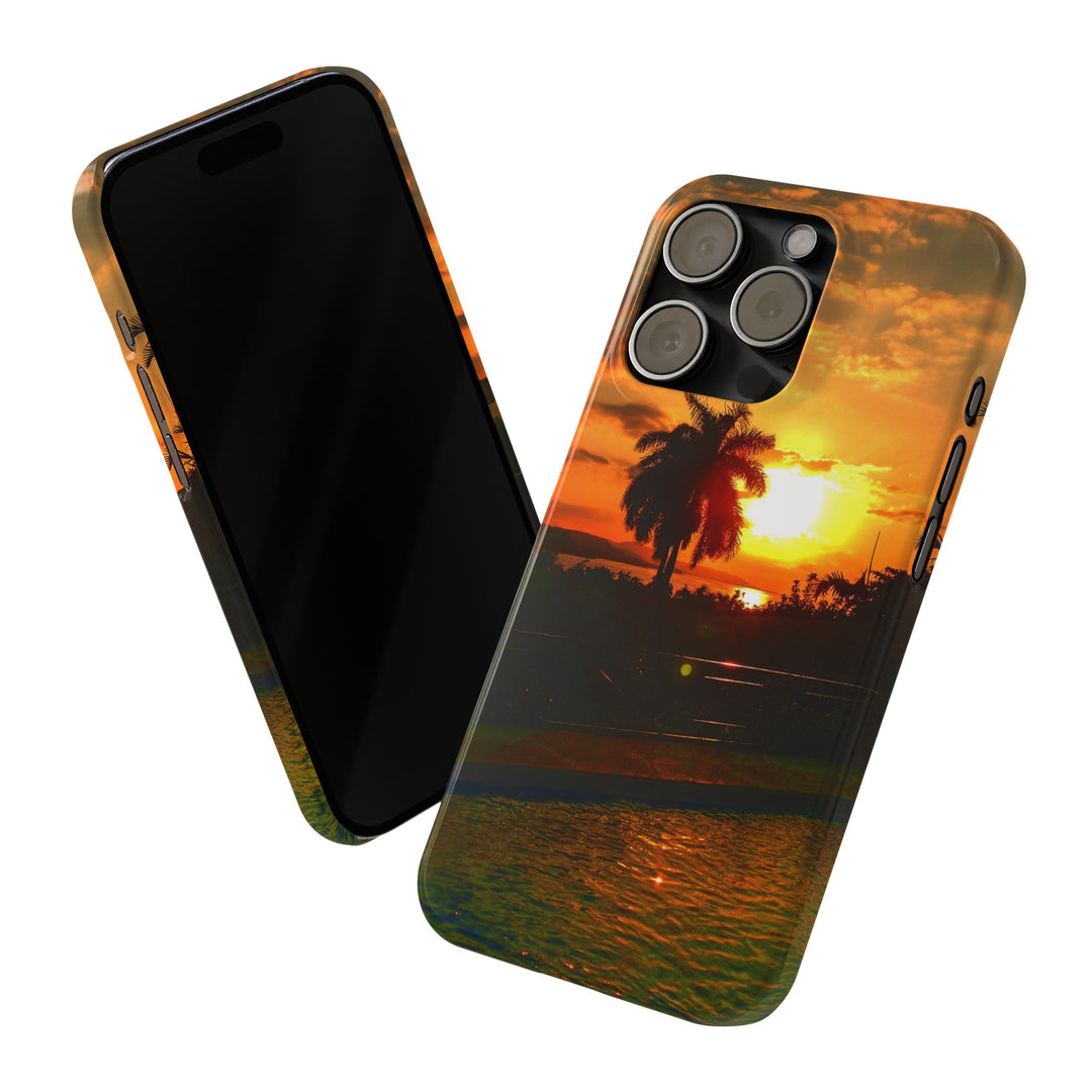 Slim Cute Phone Cases for Iphone - | iPhone 15 Case | iPhone 15 Pro Max Case, Iphone 14 Case, Iphone 14 Pro Max, Iphone 13, Summer Jamaica Sunset - Studio40ParkLane